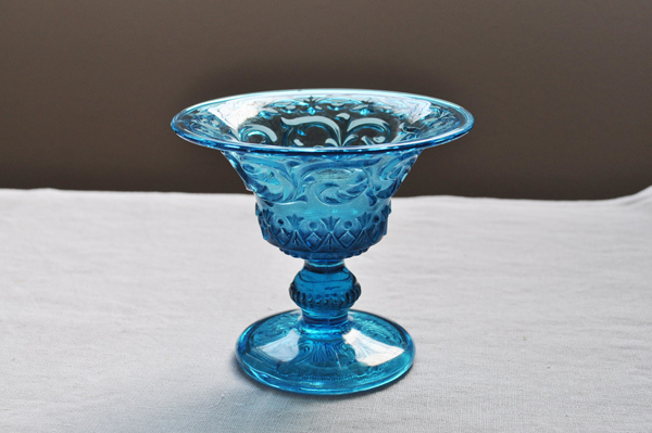 ◇オパールガラス花瓶① ブルー 1920年代 フランス製 西洋